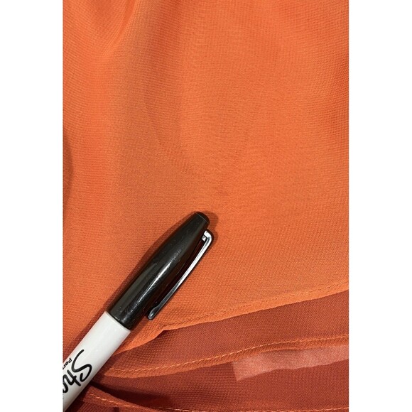 Pleiades Girls Size 5 Amber Orange Chiffon High Low Skirt! - Picture 5 of 6